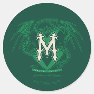 Malfoy Family Crest Graphic Classic Round Sticker