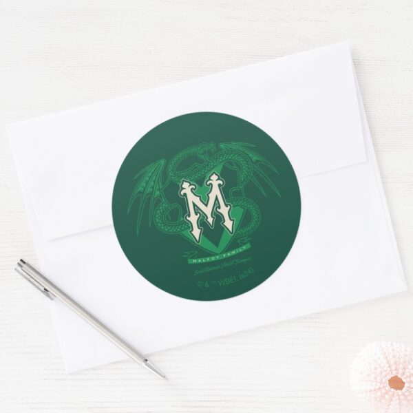 Malfoy_Family_Crest_Graphic_Classic_Round_Sticker_3 Malfoy Family Crest Graphic Classic Round Sticker