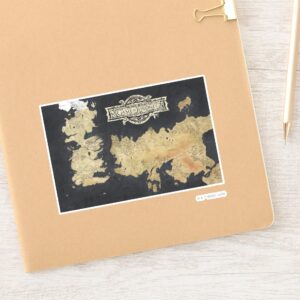 Map Of Westeros Sticker