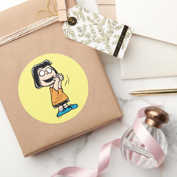 Marcie_Clapping_Classic_Round_Sticker_5 Marcie Clapping Classic Round Sticker