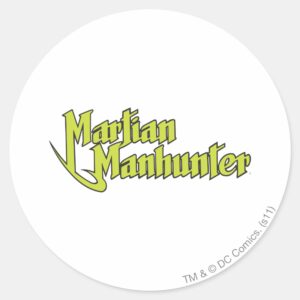 Martian Manhunter Logo Classic Round Sticker