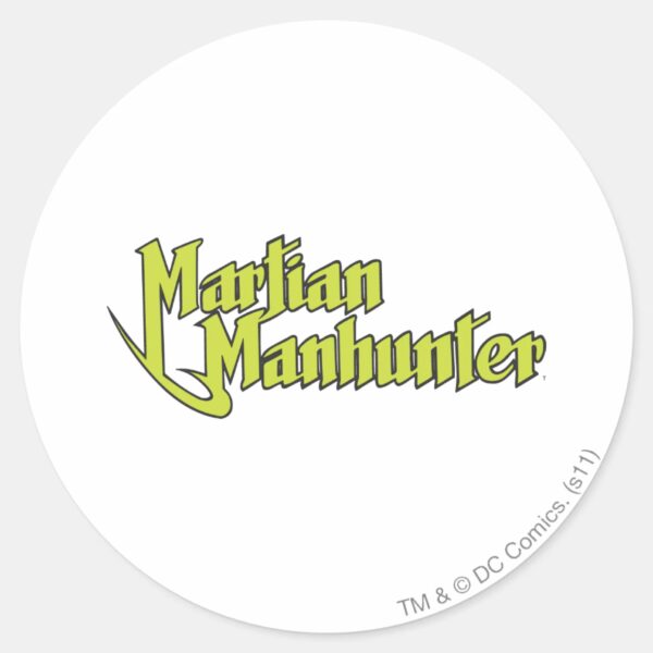Martian_Manhunter_Logo_Classic_Round_Sticker_1 Martian Manhunter Logo Classic Round Sticker