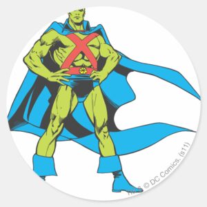 Martian Manhunter Poses Classic Round Sticker