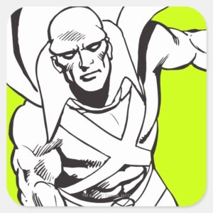 Martian Manhunter Soars 5 Square Sticker