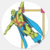 Martian_Manhunter_Soars_Classic_Round_Sticker_1 Martian Manhunter Soars Classic Round Sticker