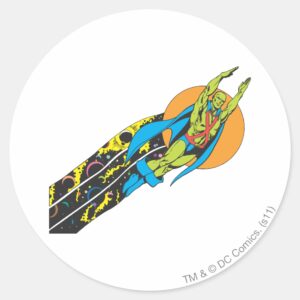 Martian Manhunter Takes Flight Classic Round Sticker
