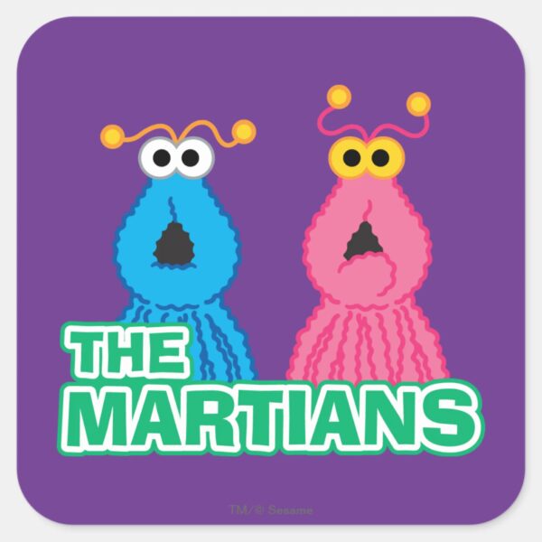 Martians_Classic_Style_Square_Sticker_1 Martians Classic Style Square Sticker