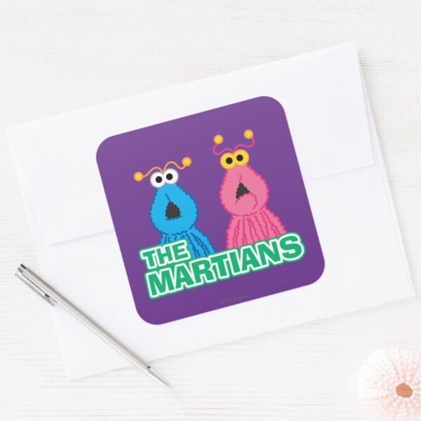 Martians_Classic_Style_Square_Sticker_3 Martians Classic Style Square Sticker