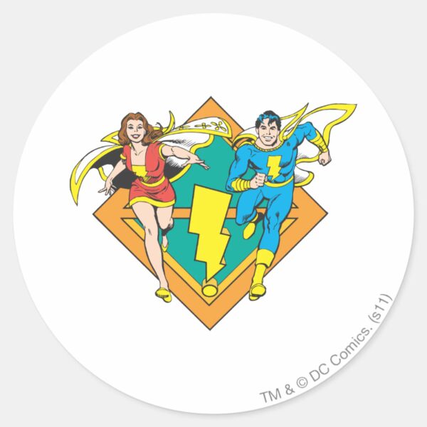 Mary_&_Junior_Run_Classic_Round_Sticker_1 Mary Junior Run Classic Round Sticker