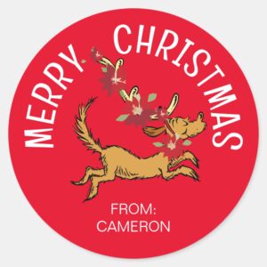 Max Christmas Poinsettia Christmas Gift Tag