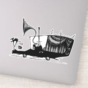 Mayor Of Halloween Town Driving Hearse Sticker