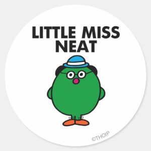 Meet Little Miss Neat Classic Round Sticker