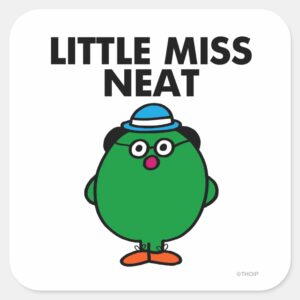 Meet Little Miss Neat Square Sticker