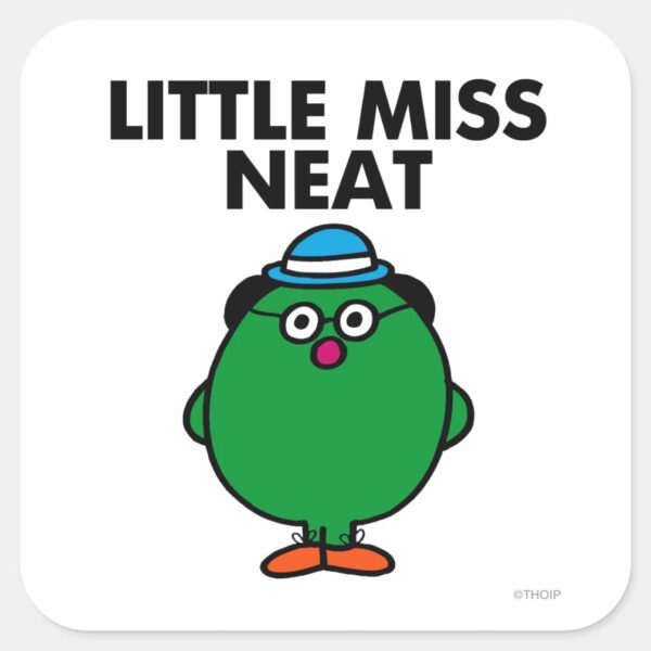 Meet_Little_Miss_Neat_Square_Sticker_1 Meet Little Miss Neat Square Sticker