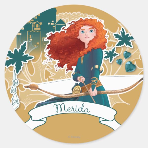Merida_-_Brave_Princess_Classic_Round_Sticker_1 Merida Brave Princess Classic Round Sticker