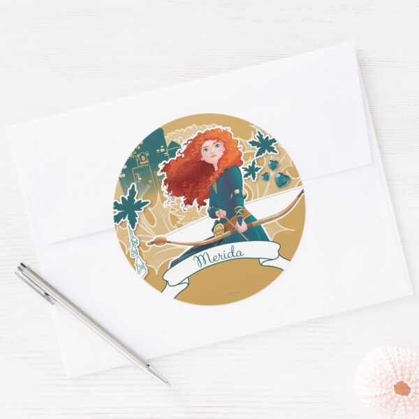 Merida_-_Brave_Princess_Classic_Round_Sticker_3 Merida Brave Princess Classic Round Sticker