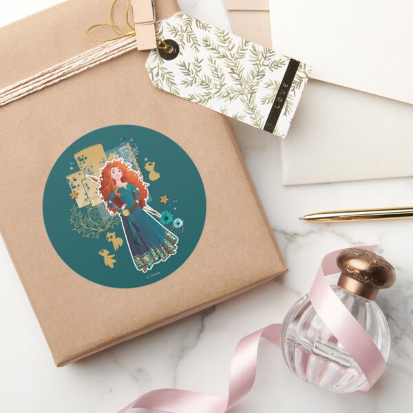 Merida_-_Confidence_Makes_Me_Brave_Classic_Round_Sticker_5 Merida Confidence Makes Me Brave Classic Round Sticker