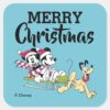 Merry_Christmas___Mickey_Mouse_Winter_Sled_Square_Sticker_1 Merry Christmas Mickey Mouse Winter Sled Square Sticker