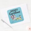 Merry_Christmas___Mickey_Mouse_Winter_Sled_Square_Sticker_3 Merry Christmas Mickey Mouse Winter Sled Square Sticker