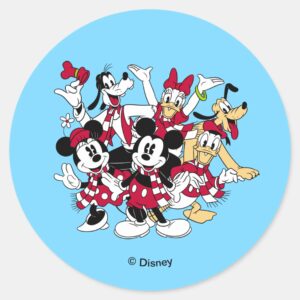 Merry_Christmas___Mickey_&_Friends_Joyful_Holiday_Classic_Round_Sticker_1 Merry Christmas Mickey Friends Joyful Holiday Classic Round Sticker