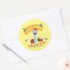 Merry Rickmas And Happy Human Holidays Classic Round Sticker