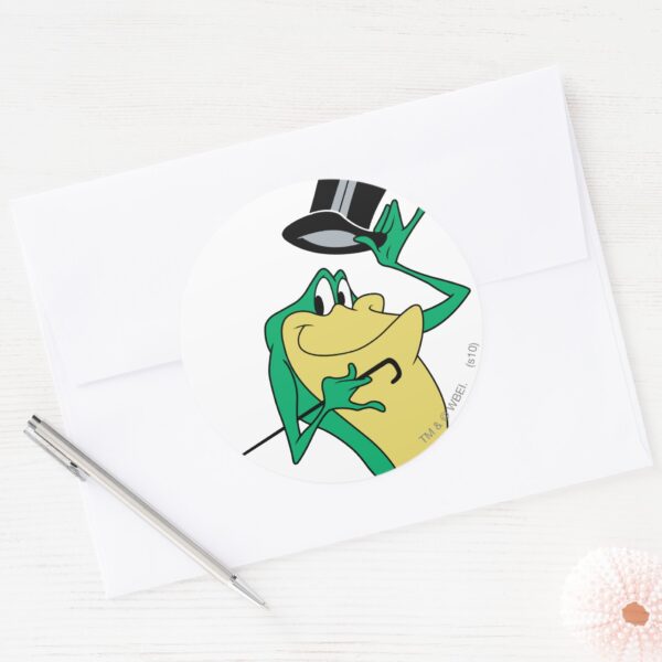 Michigan_J._Frog_in_Color_Classic_Round_Sticker_3 Michigan J. Frog In Color Classic Round Sticker