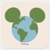Mickey Earth Icon Square Sticker