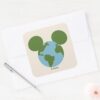 Mickey Earth Icon Square Sticker
