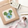 Mickey Earth Icon Square Sticker