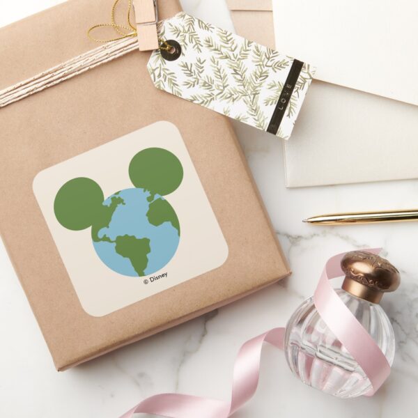 Mickey_Earth_Icon_Square_Sticker_5 Mickey Earth Icon Square Sticker