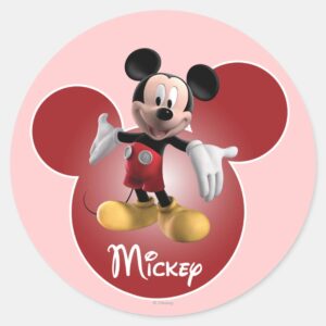Mickey Mickey Clubhouse Head Icon Classic Round Sticker