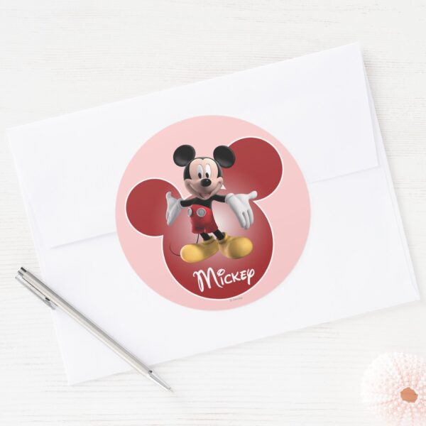 Mickey_Mickey_Clubhouse___Head_Icon_Classic_Round_Sticker_3 Mickey Mickey Clubhouse Head Icon Classic Round Sticker
