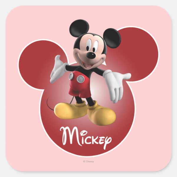 Mickey_Mickey_Clubhouse___Head_Icon_Square_Sticker_1 Mickey Mickey Clubhouse Head Icon Square Sticker