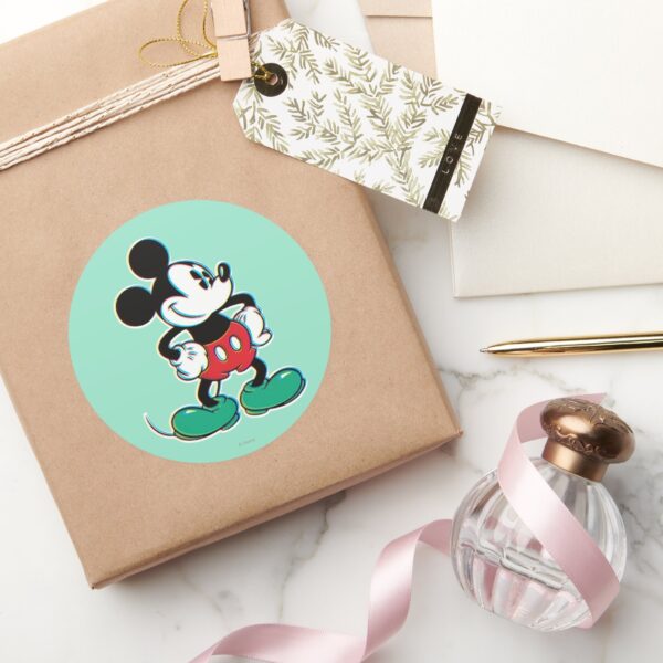 Mickey_Mouse_3_Classic_Round_Sticker_5 Mickey Mouse 3 Classic Round Sticker