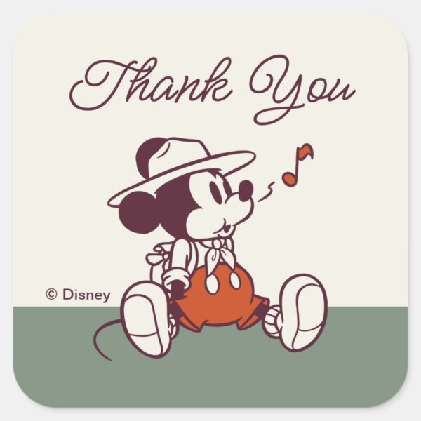 Mickey_Mouse_Adventure_Awaits_Thank_You_Square_Sticker_2 Mickey Mouse Adventure Awaits Thank You Square Sticker