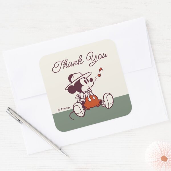 Mickey_Mouse_Adventure_Awaits_Thank_You_Square_Sticker_4 Mickey Mouse Adventure Awaits Thank You Square Sticker