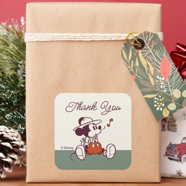 Mickey_Mouse_Adventure_Awaits_Thank_You_Square_Sticker_7 Mickey Mouse Adventure Awaits Thank You Square Sticker