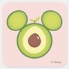 Mickey Mouse Avocado Icon Square Sticker