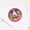 Mickey_Mouse_Birthday_Classic_Round_Sticker_4 Mickey Mouse Birthday Classic Round Sticker