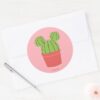 Mickey Mouse Cactus Icon Classic Round Sticker