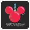 Mickey_Mouse_Christmas_Ornament_-_Personalized_Squ_Square_Sticker_1 Mickey Mouse Christmas Ornament Personalized Squ Square Sticker