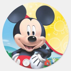 Mickey_Mouse_Clubhouse___Playhouse_Classic_Round_Sticker_1 Mickey Mouse Clubhouse Playhouse Classic Round Sticker