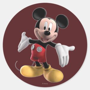 Mickey_Mouse_Clubhouse___Welcome_Classic_Round_Sticker_1 Mickey Mouse Clubhouse Welcome Classic Round Sticker