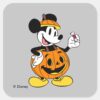 Mickey_Mouse_Dressed_as_a_Pumpkin_Square_Sticker_1 Mickey Mouse Dressed As A Pumpkin Square Sticker