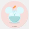 Mickey Mouse Fish Bowl Icon Classic Round Sticker