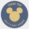 Mickey_Mouse_Gold_Confetti_Baby_Shower_Classic_Round_Sticker_2 Mickey Mouse Gold Confetti Baby Shower Classic Round Sticker