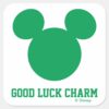 Mickey_Mouse_Good_Luck_Charm___St._Patrick's_Day_Square_Sticker_1 Mickey Mouse Good Luck Charm St. Patricks Day Square Sticker