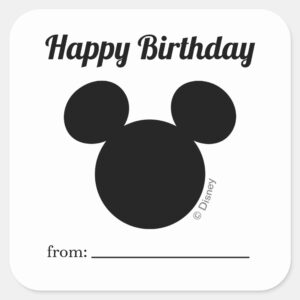 Mickey_Mouse_Head_Icon___A_Gift_From_-_Birthday_Square_Sticker_1 Mickey Mouse Head Icon A Gift From Birthday Square Sticker