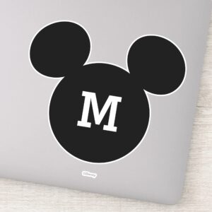 Mickey_Mouse_Head_Silhouette___Black_with_Monogram_Sticker_1 Mickey Mouse Head Silhouette Black With Monogram Sticker