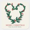 Mickey_Mouse_Holiday_Wreath_-_Personalized_Square_Sticker_1 Mickey Mouse Holiday Wreath Personalized Square Sticker